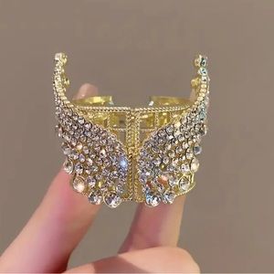 Ladies Gold White Diamond hair cuff